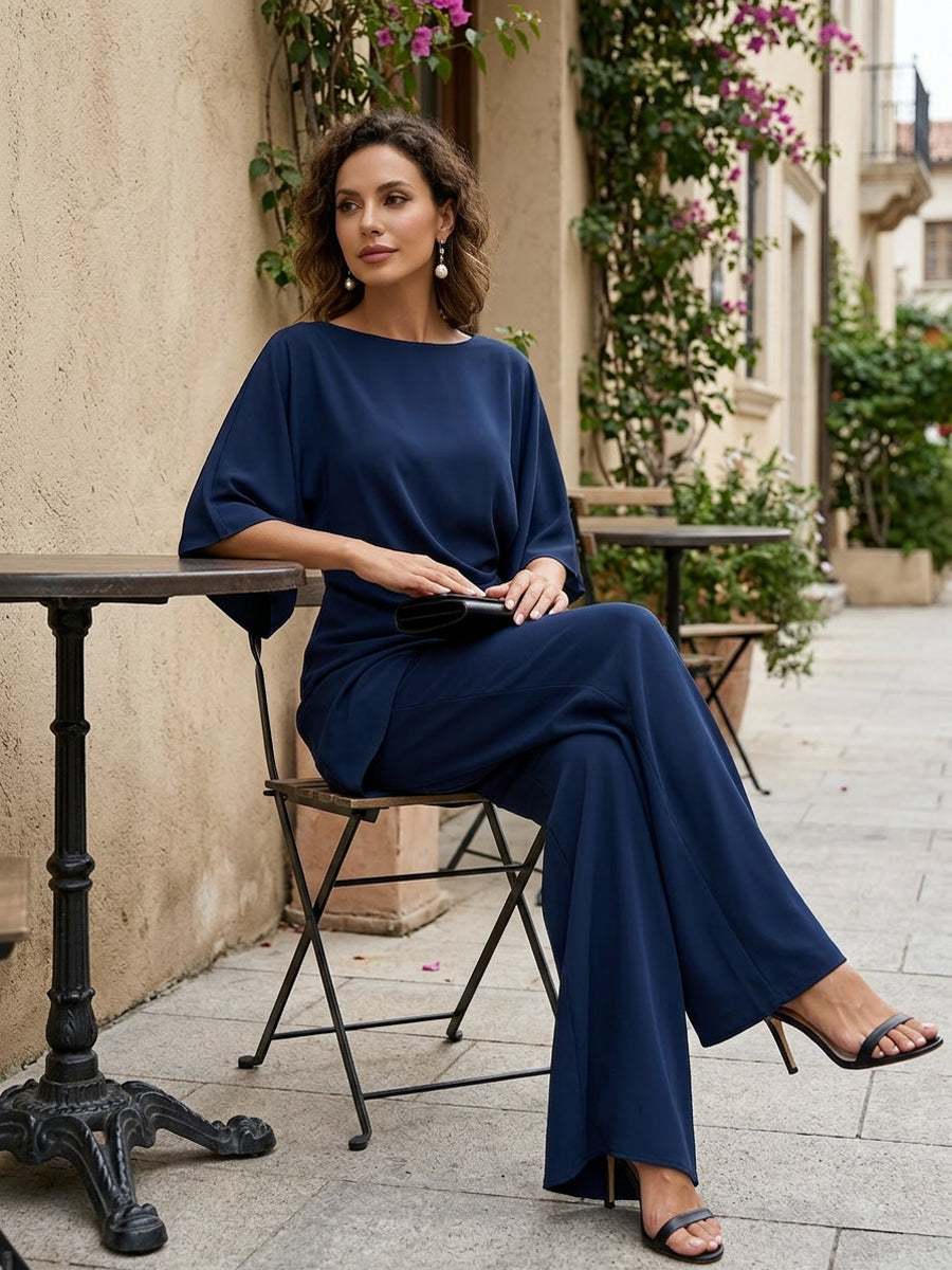 Draped Waist Two-Piece Set