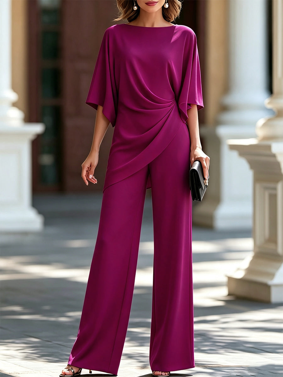 Draped Waist Two-Piece Set