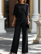 Draped Waist Two-Piece Set