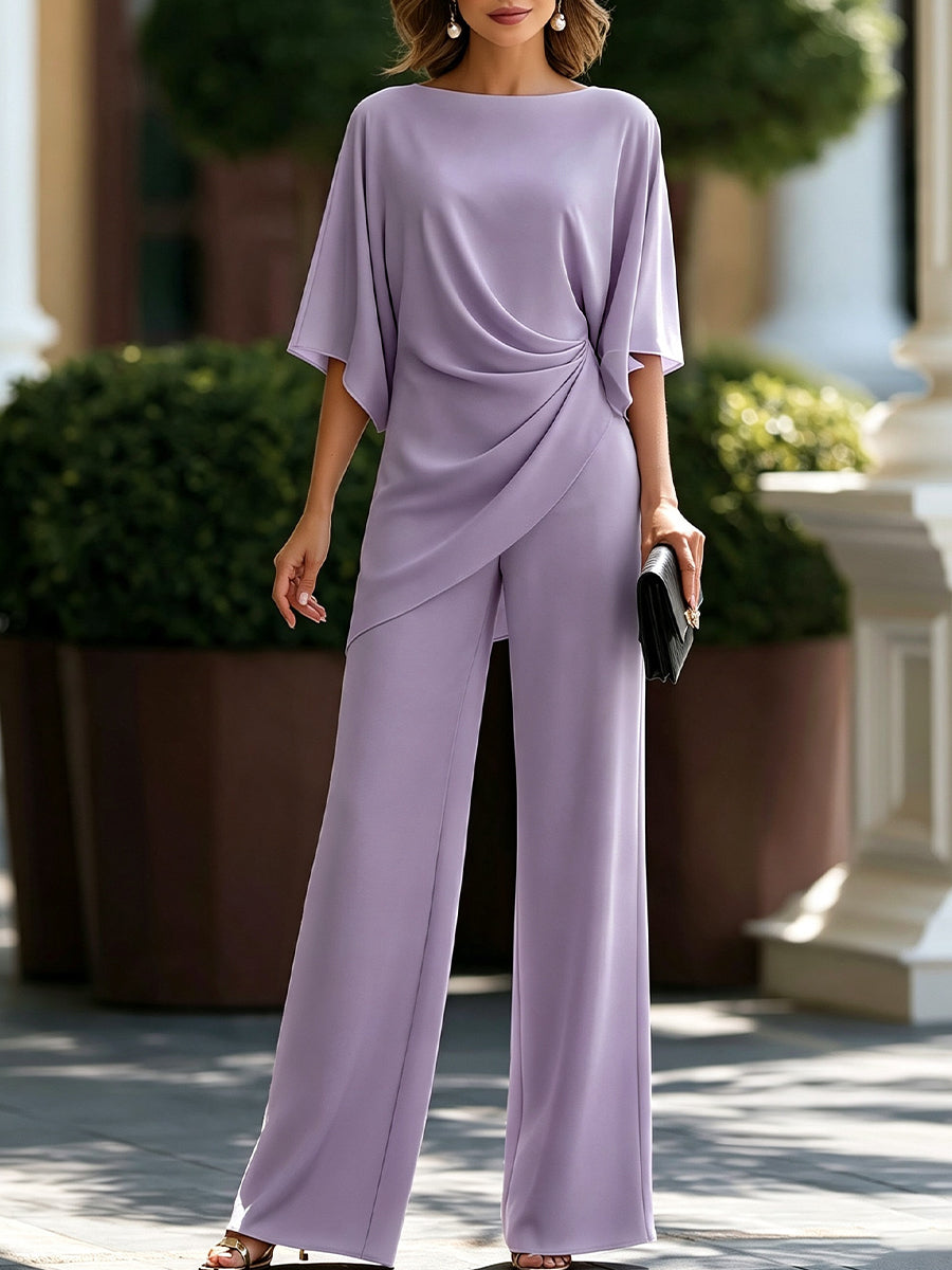 Draped Waist Two-Piece Set