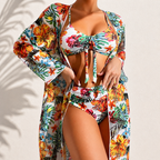 Maria | Elegant Tropical  3-Piece Bikini