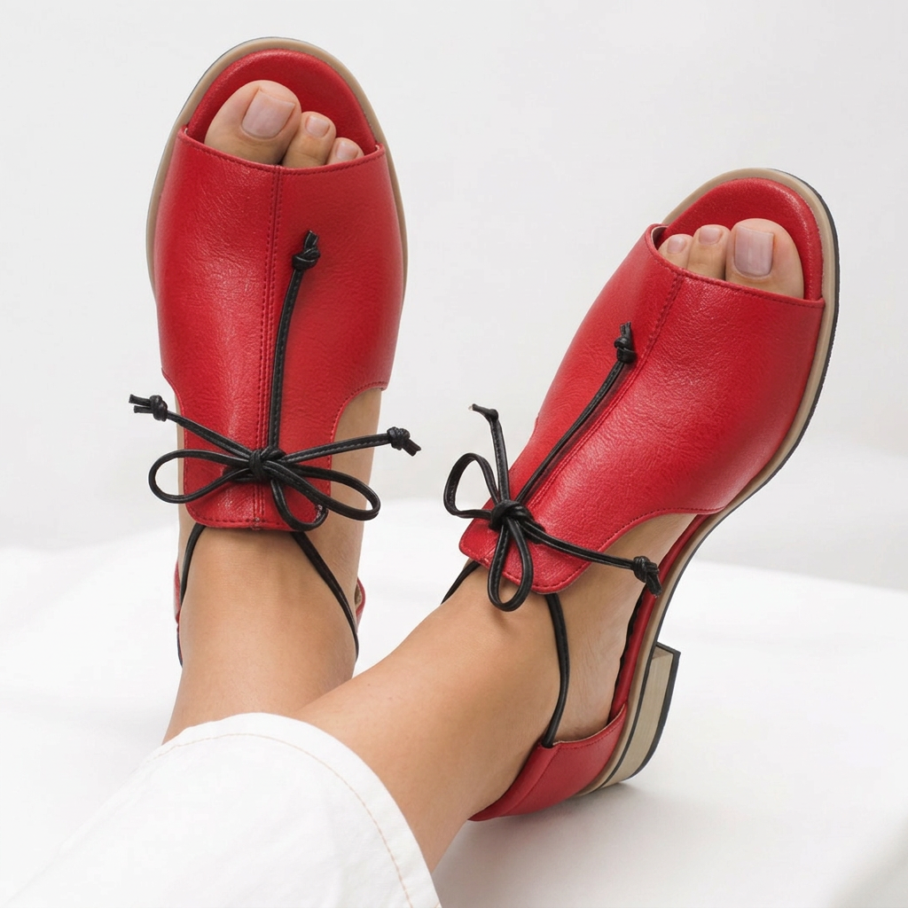 LILLIANA – STRAP-STYLE LEATHER SANDALS.