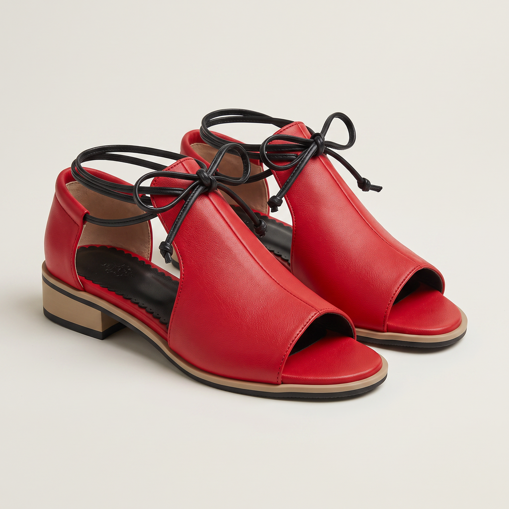 LILLIANA – STRAP-STYLE LEATHER SANDALS.