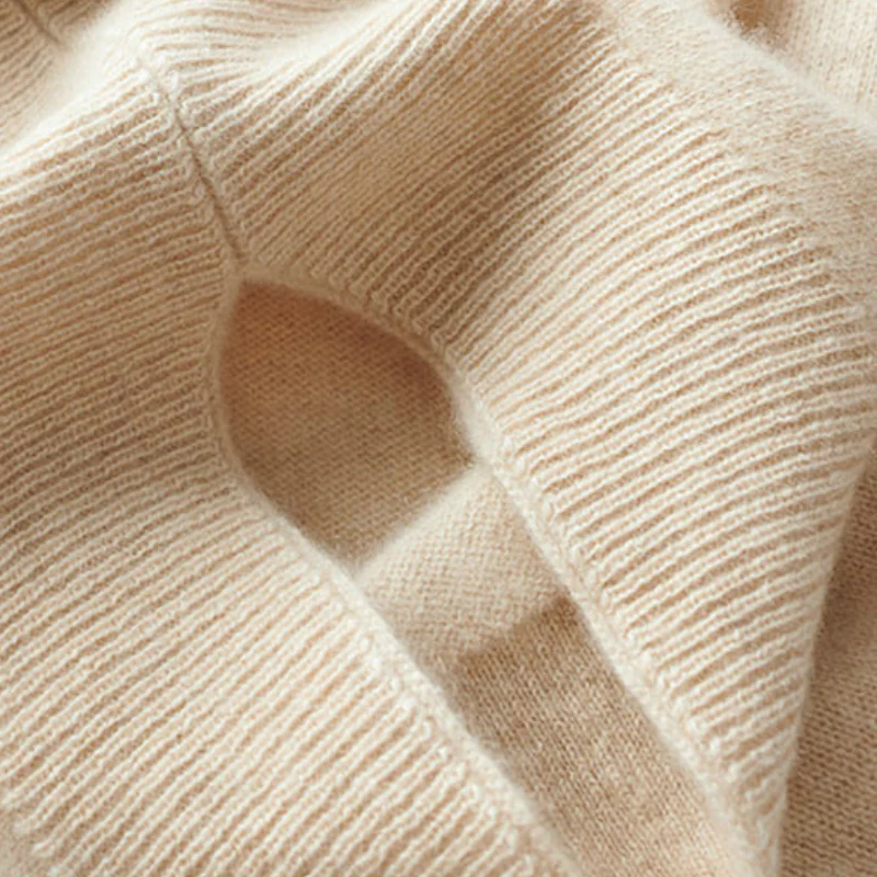 Cream merino wool shawl knit detail close-up
