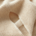 Cream merino wool shawl knit detail close-up